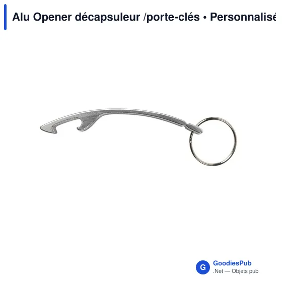Décapsuleur porte-clés personnalisable en aluminium avec logo - Image 4