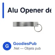 Décapsuleur porte-clés personnalisable en aluminium avec logo - Miniature 5