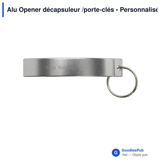 Décapsuleur porte-clés personnalisable en aluminium avec logo - Image 5