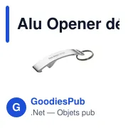 Décapsuleur porte-clés personnalisable en aluminium avec logo - Miniature 6