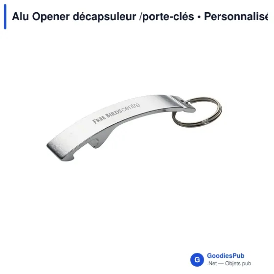 Décapsuleur porte-clés personnalisable en aluminium avec logo - Image 6