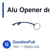 Décapsuleur porte-clés personnalisable en aluminium avec logo - Miniature 7