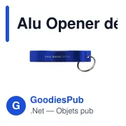 Décapsuleur porte-clés personnalisable en aluminium avec logo - Miniature 8
