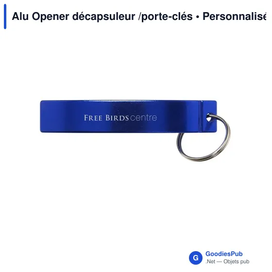 Décapsuleur porte-clés personnalisable en aluminium avec logo - Image 8