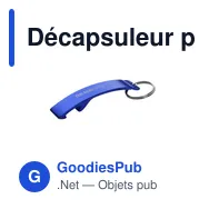 Décapsuleur porte-clés personnalisable en aluminium avec logo - Miniature 9