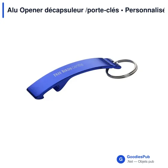 Décapsuleur porte-clés personnalisable en aluminium avec logo - Image 9