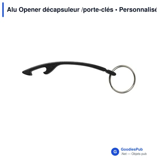 Décapsuleur porte-clés personnalisable en aluminium avec logo - Image 10