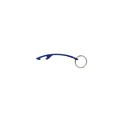 Variante bleu - Décapsuleur porte-clés personnalisable en aluminium avec logo
