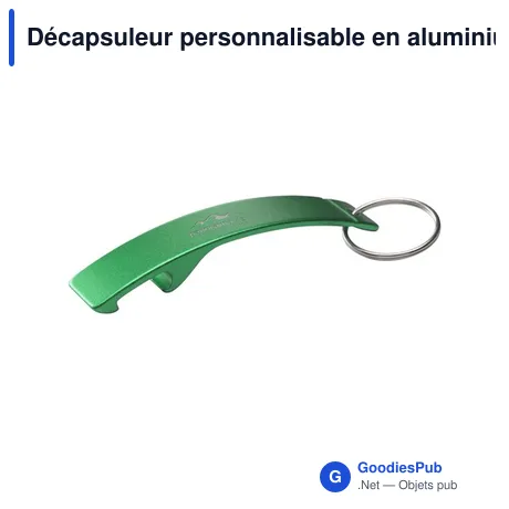 Décapsuleur personnalisable en aluminium recyclé avec logo - Alu Opener GRS
