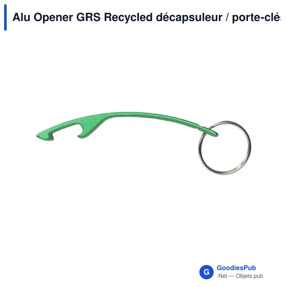 Décapsuleur personnalisable en aluminium recyclé avec logo - Alu Opener GRS - Image 2