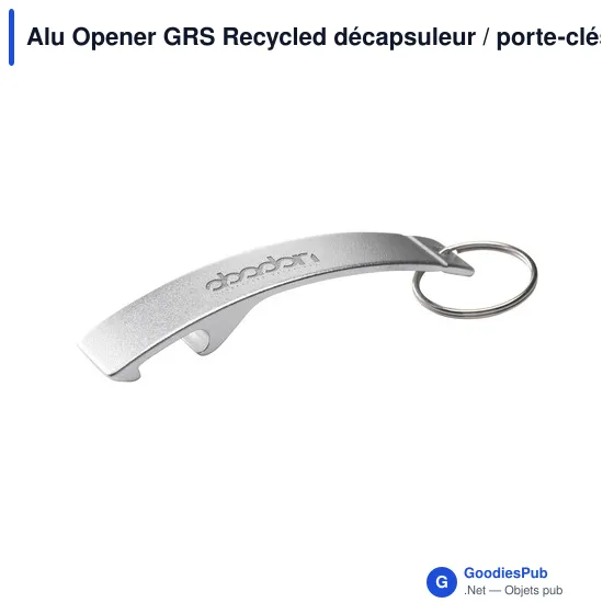 Décapsuleur personnalisable en aluminium recyclé avec logo - Alu Opener GRS - Image 11