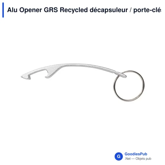 Décapsuleur personnalisable en aluminium recyclé avec logo - Alu Opener GRS - Image 12