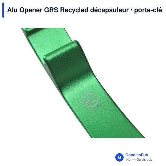 Décapsuleur personnalisable en aluminium recyclé avec logo - Alu Opener GRS - Image 3
