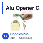 Décapsuleur personnalisable en aluminium recyclé avec logo - Alu Opener GRS - Miniature 4
