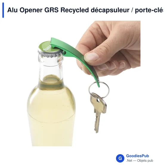 Décapsuleur personnalisable en aluminium recyclé avec logo - Alu Opener GRS - Image 4