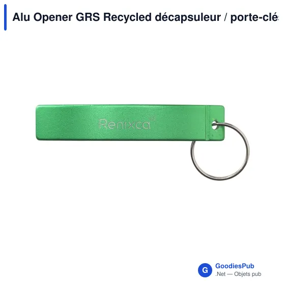 Décapsuleur personnalisable en aluminium recyclé avec logo - Alu Opener GRS - Image 5