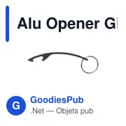 Décapsuleur personnalisable en aluminium recyclé avec logo - Alu Opener GRS - Miniature 6