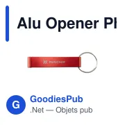 Porte-clés décapsuleur personnalisable en aluminium recyclé avec logo - Miniature 2
