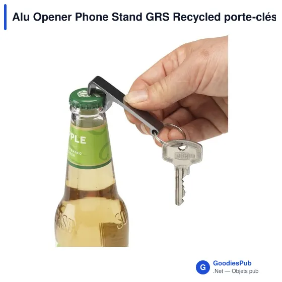 Porte-clés décapsuleur personnalisable en aluminium recyclé avec logo - Image 11