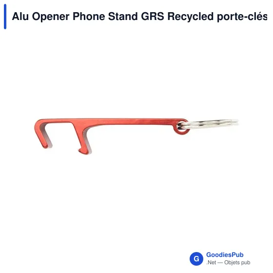 Porte-clés décapsuleur personnalisable en aluminium recyclé avec logo - Image 3