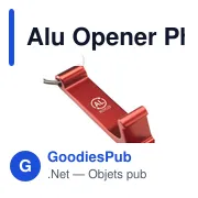 Porte-clés décapsuleur personnalisable en aluminium recyclé avec logo - Miniature 4