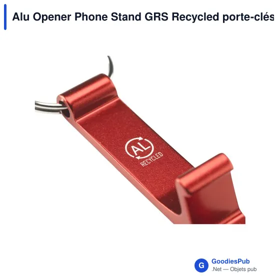 Porte-clés décapsuleur personnalisable en aluminium recyclé avec logo - Image 4