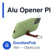 Porte-clés décapsuleur personnalisable en aluminium recyclé avec logo - Miniature 6
