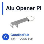 Porte-clés décapsuleur personnalisable en aluminium recyclé avec logo - Miniature 7