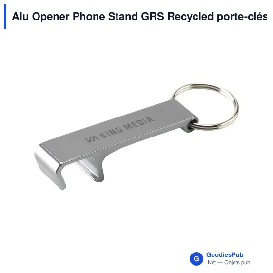 Porte-clés décapsuleur personnalisable en aluminium recyclé avec logo - Image 7