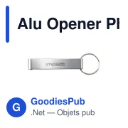 Porte-clés décapsuleur personnalisable en aluminium recyclé avec logo - Miniature 8