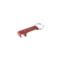 Variante rouge - Porte-clés décapsuleur personnalisable en aluminium recyclé avec logo