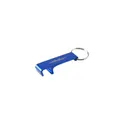 Variante bleu - Porte-clés décapsuleur personnalisable en aluminium recyclé avec logo