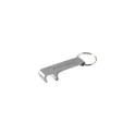 Variante gris - Porte-clés décapsuleur personnalisable en aluminium recyclé avec logo