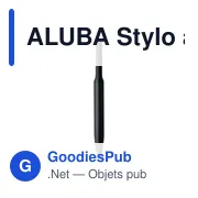 Stylo à bille personnalisable en aluminium recyclé - ALUBAavec logo - Miniature 4