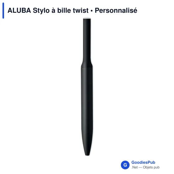 Stylo à bille personnalisable en aluminium recyclé - ALUBAavec logo - Image 4