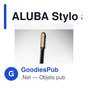 Stylo à bille personnalisable en aluminium recyclé - ALUBAavec logo - Miniature 5
