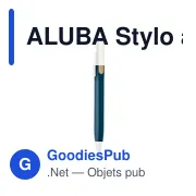 Stylo à bille personnalisable en aluminium recyclé - ALUBAavec logo - Miniature 6