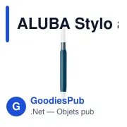 Stylo à bille personnalisable en aluminium recyclé - ALUBAavec logo - Miniature 7