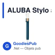 Stylo à bille personnalisable en aluminium recyclé - ALUBAavec logo - Miniature 8