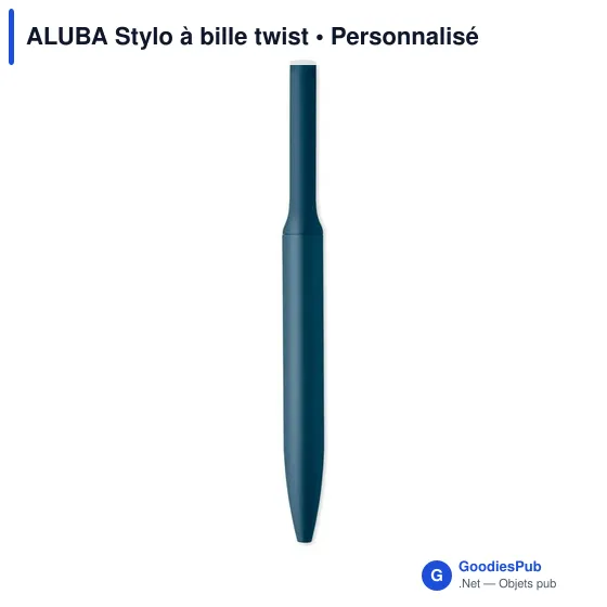 Stylo à bille personnalisable en aluminium recyclé - ALUBAavec logo - Image 9