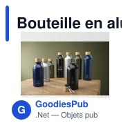 Bouteille en aluminium recyclé personnalisable 500 ml avec logo - AluBamboo GRS - Miniature 2