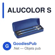 ALUCOLOR Set stylo bille étui métal - Miniature 1