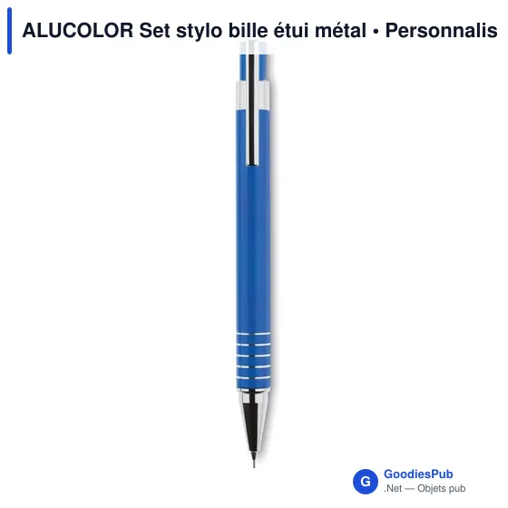 ALUCOLOR Set stylo bille étui métal - Image 3