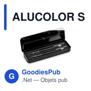 ALUCOLOR Set stylo bille étui métal - Miniature 4