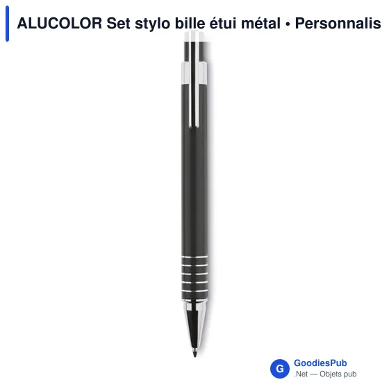 ALUCOLOR Set stylo bille étui métal - Image 8