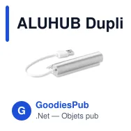 ALUHUB Duplicateur USB 4 ports - Miniature 2