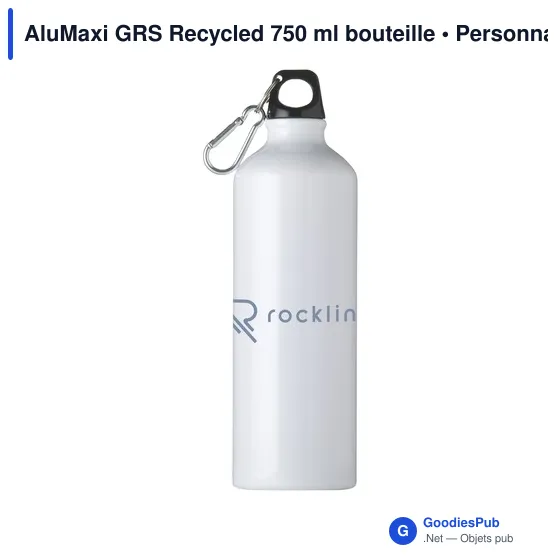 Bouteille d'eau personnalisable AluMaxi GRS Recycled 750 ml avec logo - Image 4