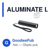 ALUMINATE Lampe rechargeable en alu. - Miniature 1