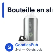 Bouteille en aluminium recyclé personnalisable 500 ml avec logo - Miniature 1