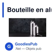 Bouteille en aluminium recyclé personnalisable 500 ml avec logo - Miniature 3